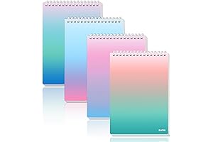 4 Pack Spiral Notebooks - The Perfect Notebook for Study and Notes
