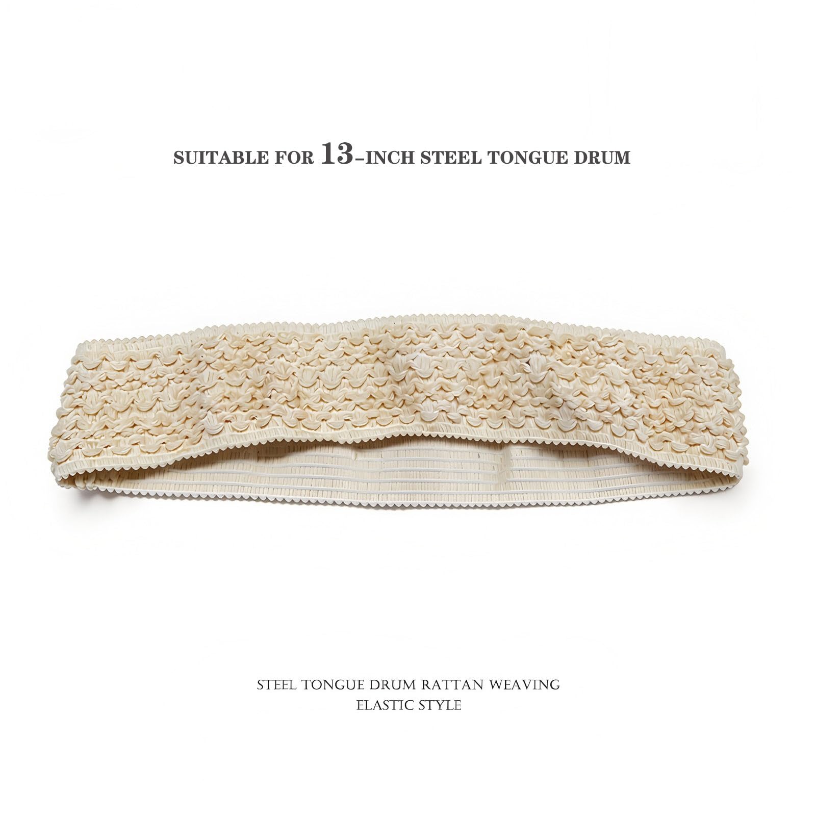 Ręcznie tkana lina do stalowego bębna z językiem 13/14 cala, stalowy bęben Decoratie Rotan Touw, Beschermingsbuffer, eliminujący hałas(ELASTIC FIT)