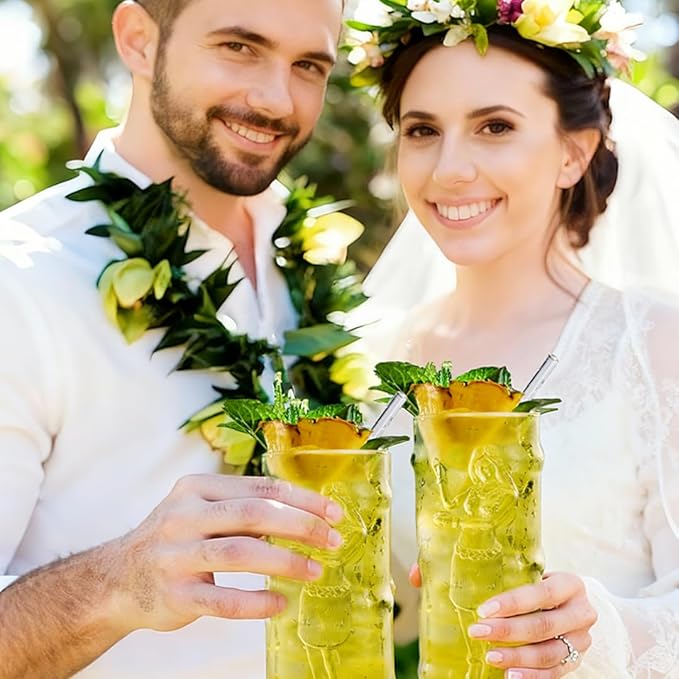 Set de 2 Vasos Tiki Hula Girl, Capacidad 16 oz miniatura 6