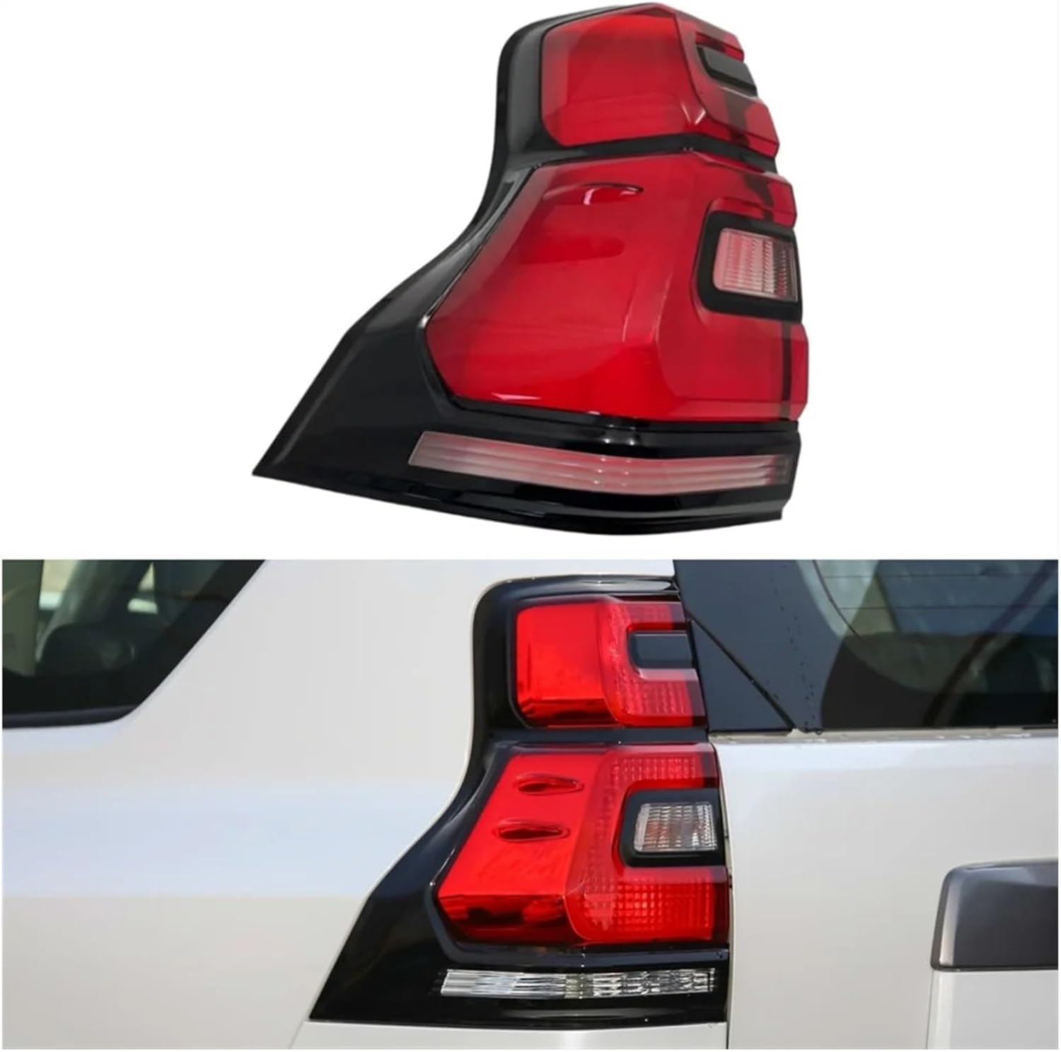 車のテールライトハウジング に適合するプラド 2017 2018用 オートリアライトアクセサリー アクセサリーテールハウジングレンズ