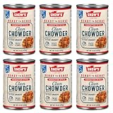 Snow's Manhattan Clam Chowder, 15 oz Can - 11g Protein per Serving - Ready-to-Serve Authentic Manhattan Style Recipe (Pack of 6)