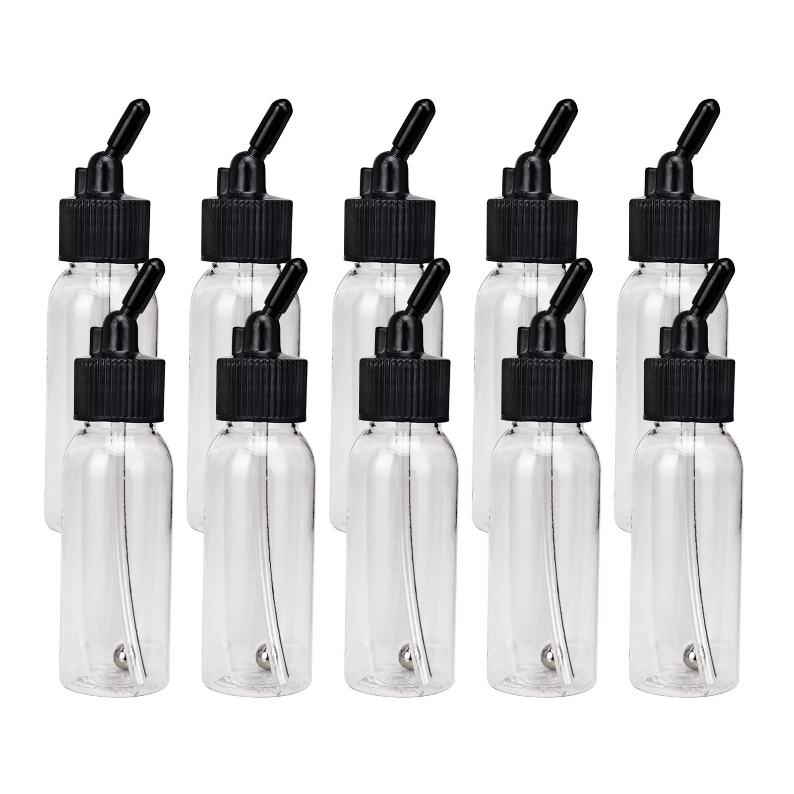 Peinture pour aérographe 1,2 Once 35 cm3 Boîte de 10 flacons avec Couvercle Adaptateur Capuchon