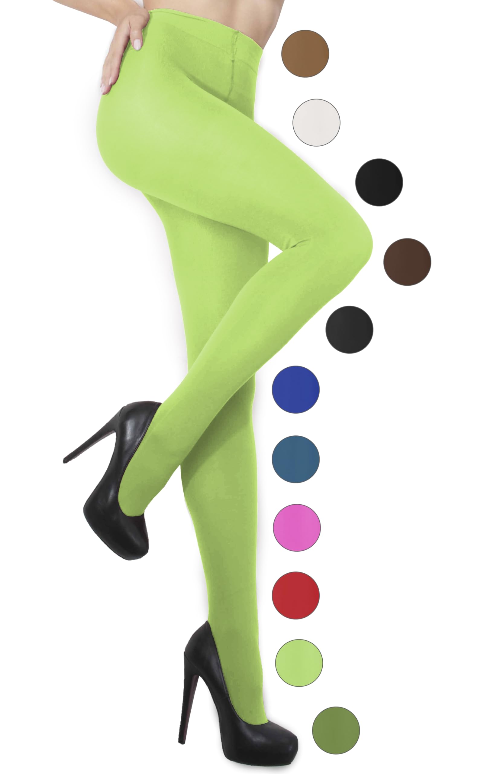 Sesto Senso Women's Aquamarine Opaque Tights 50 Denier Microfibre 3D, Xl