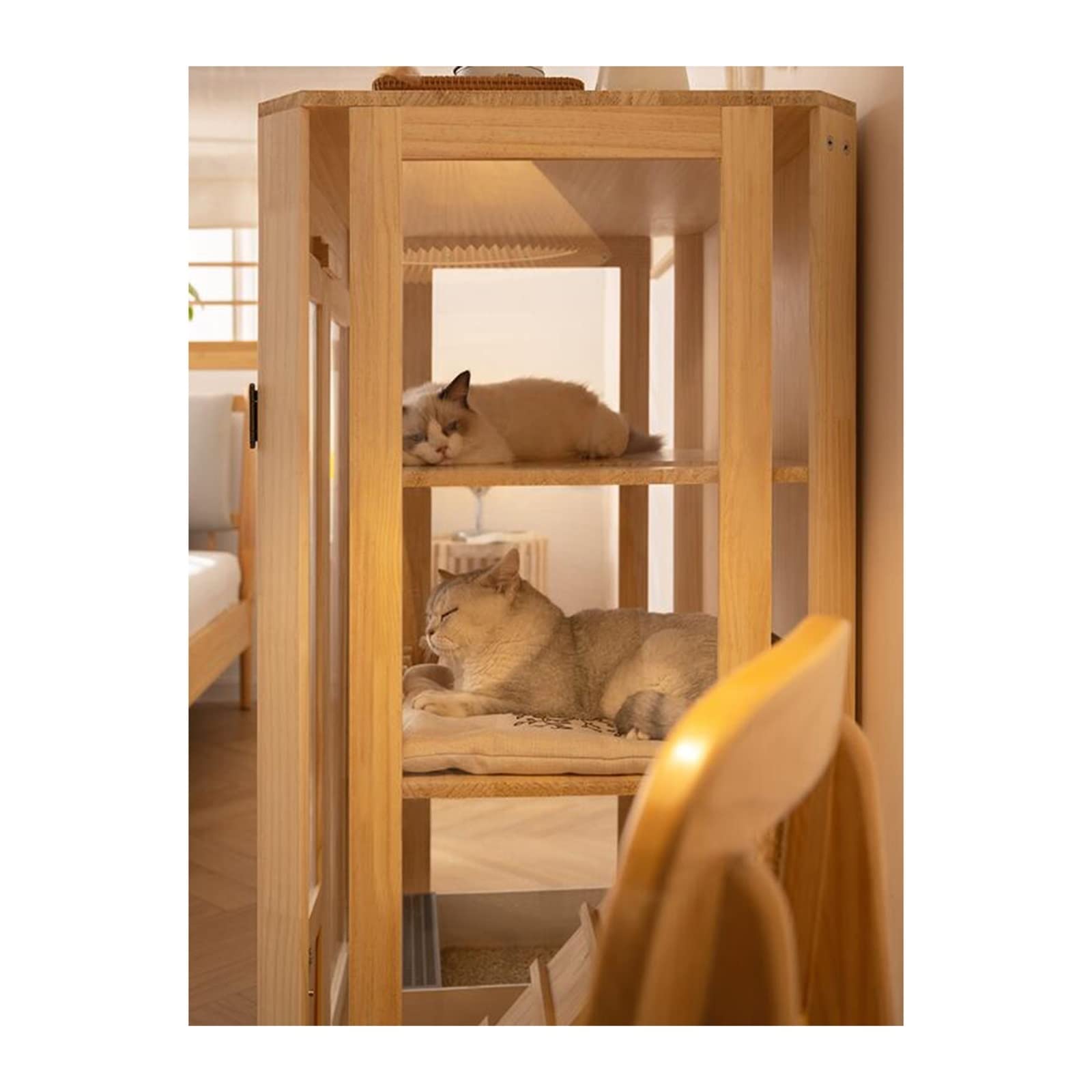 Villa Cat Villa Cage for Cat Villa nie zajmuje panoramicznego kota Domowy Kot Domowy Kot Szafa dla kota (rozmiar : A)