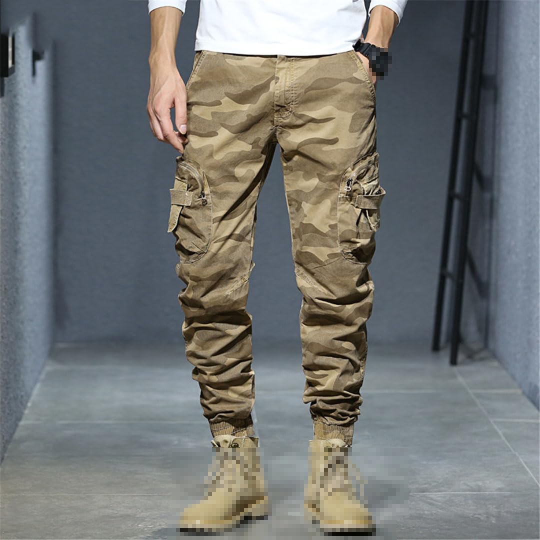 Vogrtcc Pantaloni da Jogging da Uomo Pantaloni Cargo Pantaloni Multitasche Casual Pantaloni Tattici