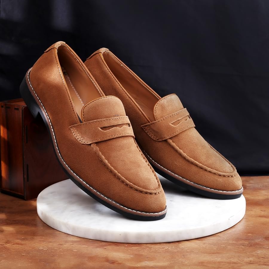Image of WUGATTI Men's Suede Slip-On Comfortable & Office Wear Loafers