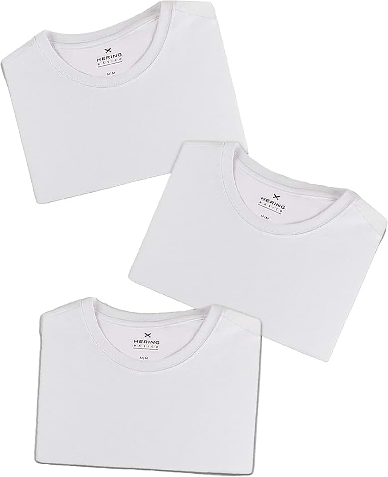 Kit Com 3 Camisetas Masculinas Básicas Hering