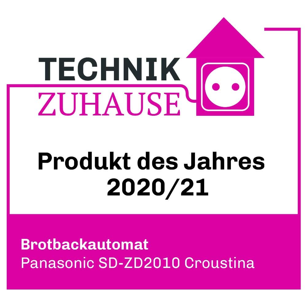 Panasonic Croustina Brotbackautomat SD-ZD2010 für Krustenbrot (18 Programme, Brotmaschine, glutenfrei, knuspriges Brot, Vollkorn-Krustenbrot), schwarz