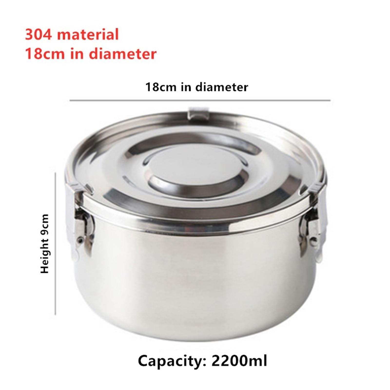 Fiambrera de acero inoxidable aislada con chaqueta, fiambrera de acero inoxidable 304 de grado alimentario, caja Bento antifugas, caja de picnic fuerte for frutas, aperitivos, 3503000 ml, fiambrera fo