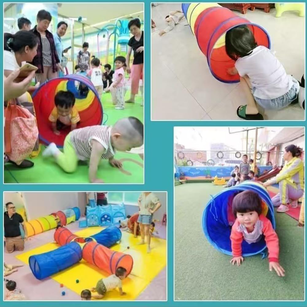 Tunnel de jeu, tente tunnel de jeu pour enfants, tunnel de jeu pop-up, tunnel de jeu pliable pour garçons, filles, animaux de compagnie, jouer à l'intérieur et à l'extérieur, jeu de jardin (180 cm x