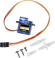 Vista 6 de DIANN 6pcs SG90 9G Micro Servo Motor Kit para RC Robot Brazo Caminar Helicóptero Avión Coche Barco Control con Cable M-F
