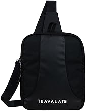 TRAVALATE Multi Pockets Sling Bag for Men Women with Padded Section for Tablet|Trendy Crossbody Bag for Hiking Traveling Gifting Travel and Sports - Black