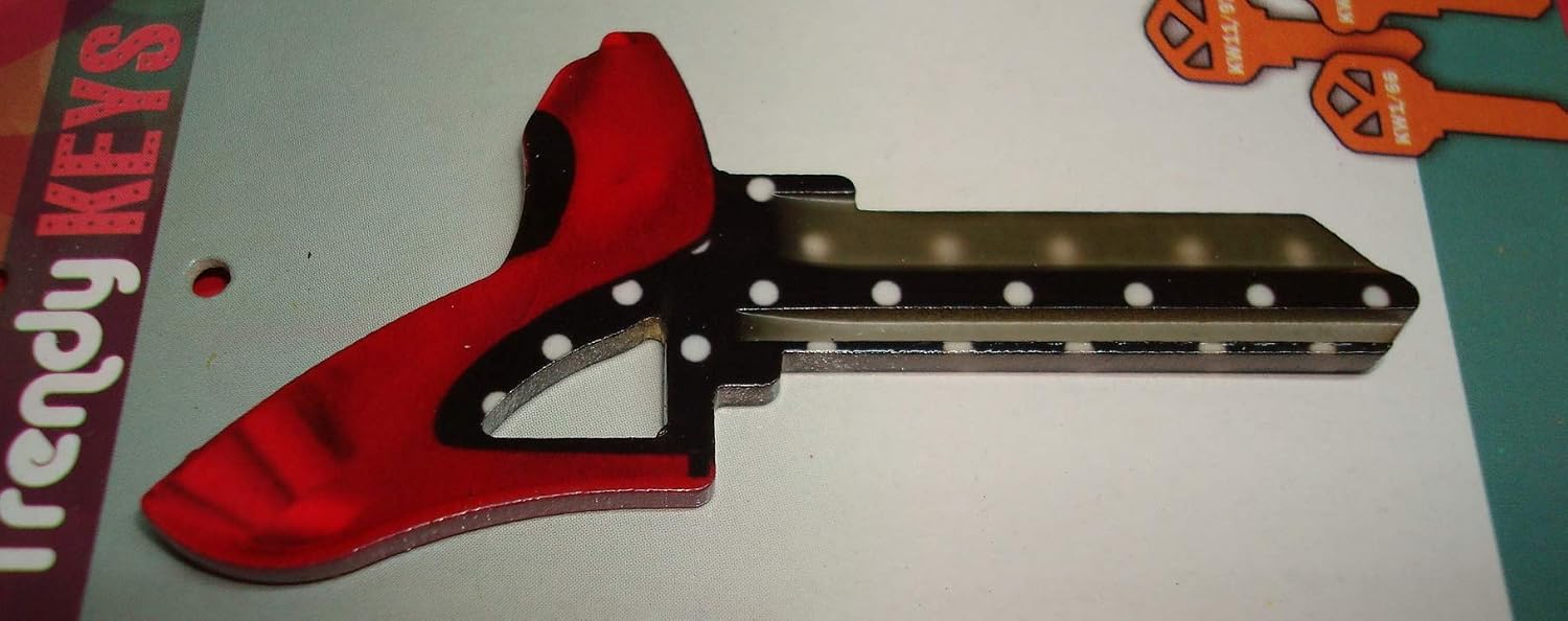 Trendy Key RED HIGH Heel Kwikset KW1 KW10 KW11 Key Blank image 2