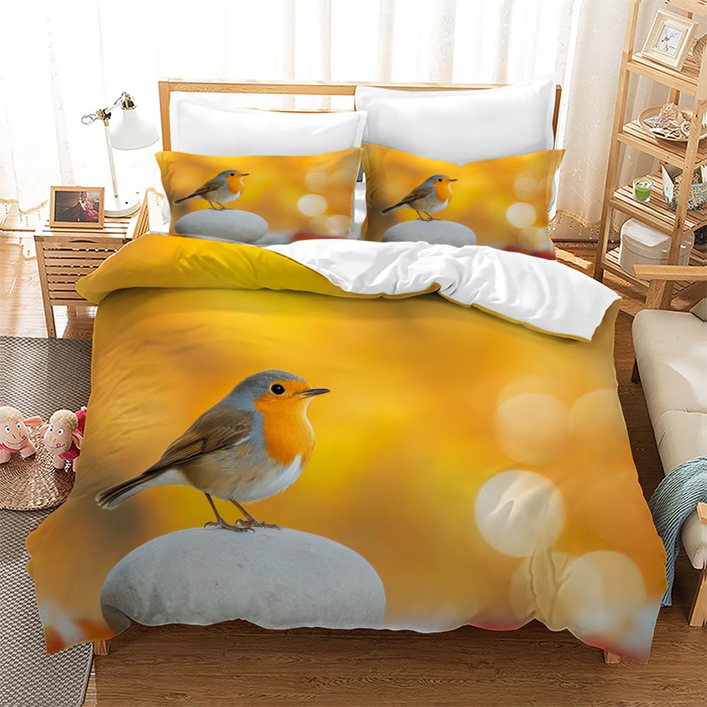 Amazon｜Bird&Stone 子供用 ティーンズ用 キルトカバー かわいい鳥柄