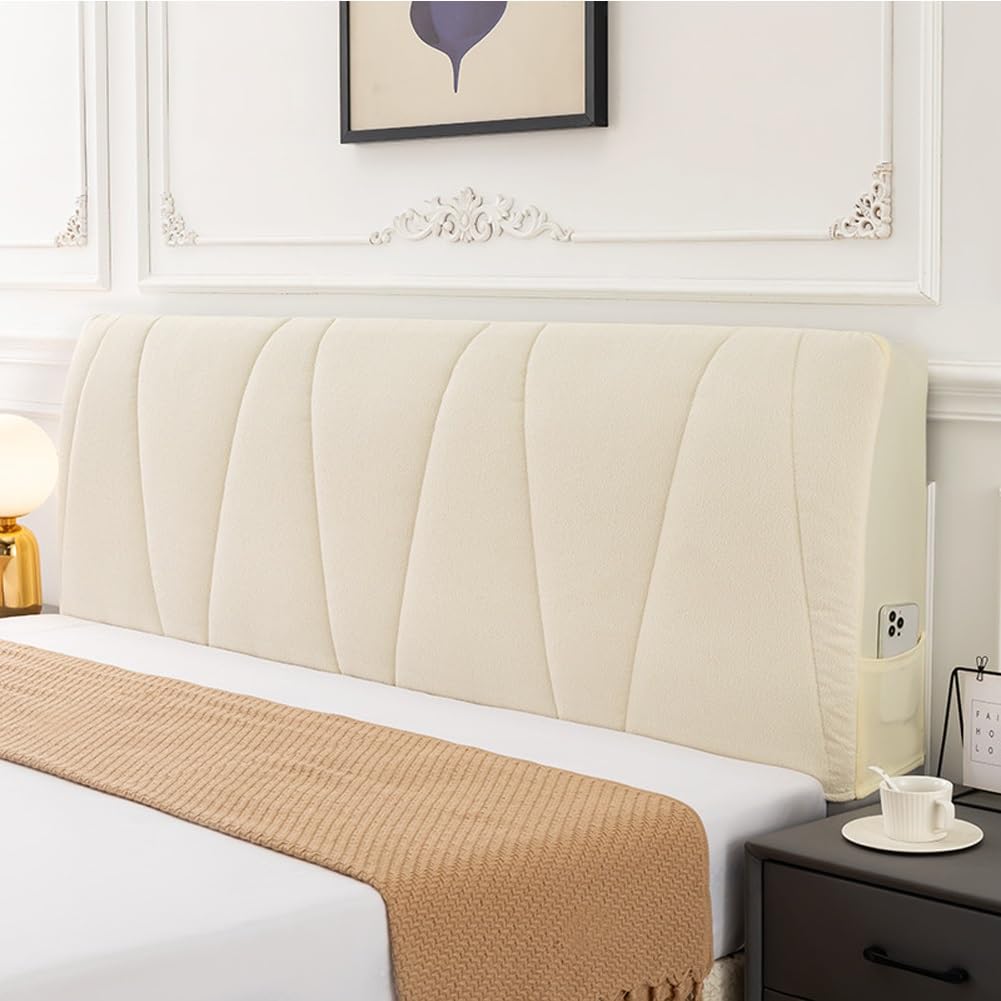 LYMGRZ Funda de cabecera de Terciopelo elástica para Cama Doble/Individual, tamaño King/Super King/Funda Protectora para cabecera de Cama, para decoración de cabecera, protección contra el Polvo (c