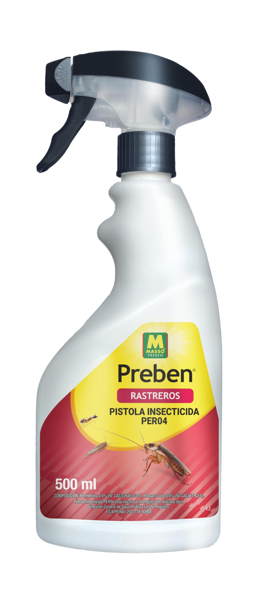 Insecticida Preben rastreros. Pistola 500 ML .Contra: cucarachas, chinches, hormigas, pulgas, piojos, garrapatas. ESPECIAL GARRAPATAS (Pack de 6)