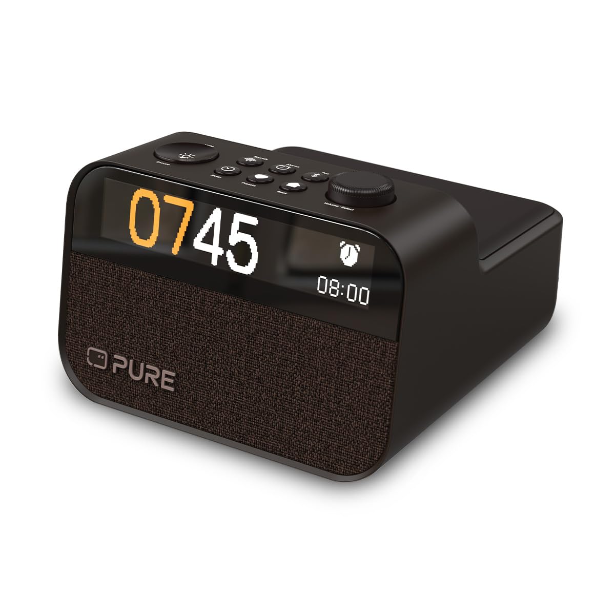 Pure Moment Charge, Alarm Clock Radio with Wireless Charging Pad, DAB+/FM, Bluetooth, Natural Sounds