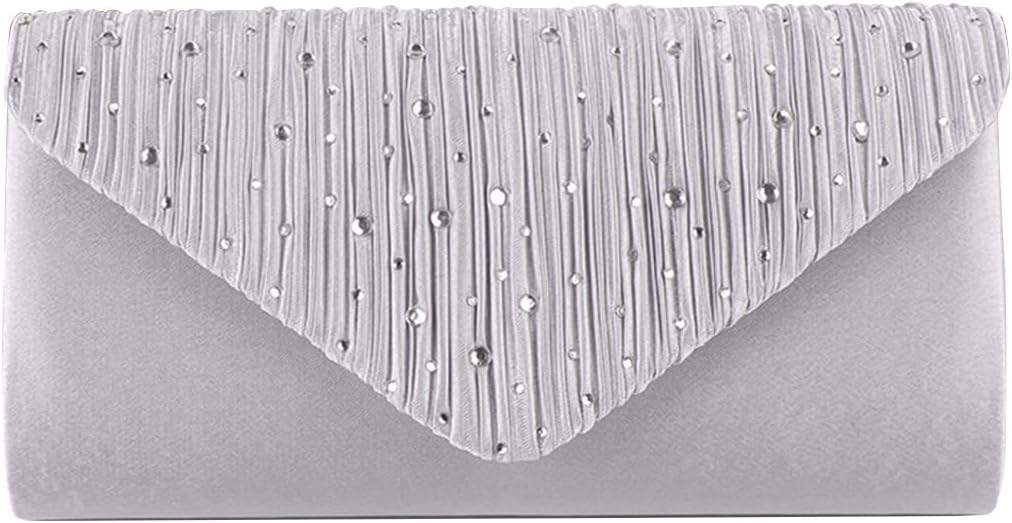 CORIOS Evening Bag for Women Rhinestone Clutch Bag Envelope Handbag Bridal Wedding Purse Elegant Shoulder Bag