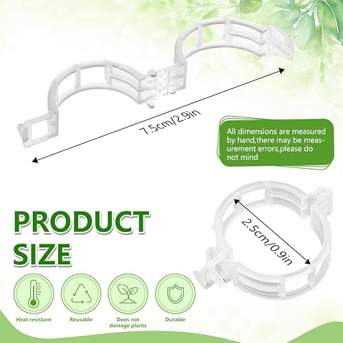 Miniatura 2 de FXOICMI Clips de soporte para plantas, clips de fijación de jardín de plástico para plantas trepadoras, vides de tomate y uva, clips de jardín de
