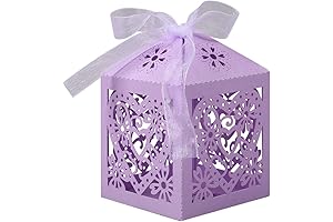 Lavender Heart Candy Boxes