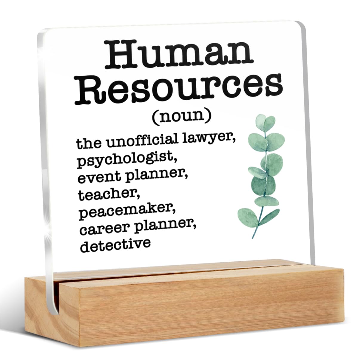 Human Resources Sign Decor Gifts, Human Resources Gift for Men Women, HR Gifts for Coworkers, Human Resources Definition Acrylic Sign Keepsake Office Decor