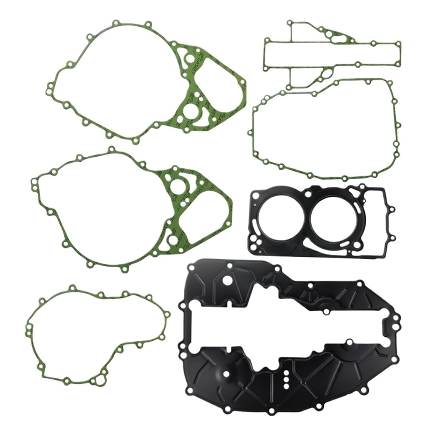 LOPOR Complete Motorcycle Engine Cylinder Crankcase Clutch Starter Generator Cover Gasket Set Compatible with BMW F650 F700 F800(Black)