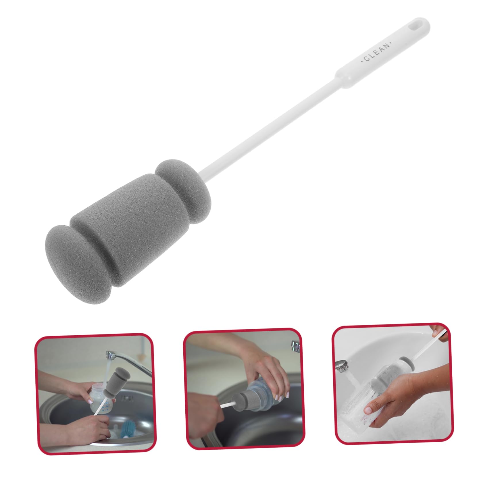 IWOWHERO Cup Brush Cleaning Supply Brush for Cleaning Multi-Functional Cleaning Brush Long Bottle Brush Bottle Cleaning Brush Cup Cleaning Brush Multi Function Cleaning Brush Sponge Brush
