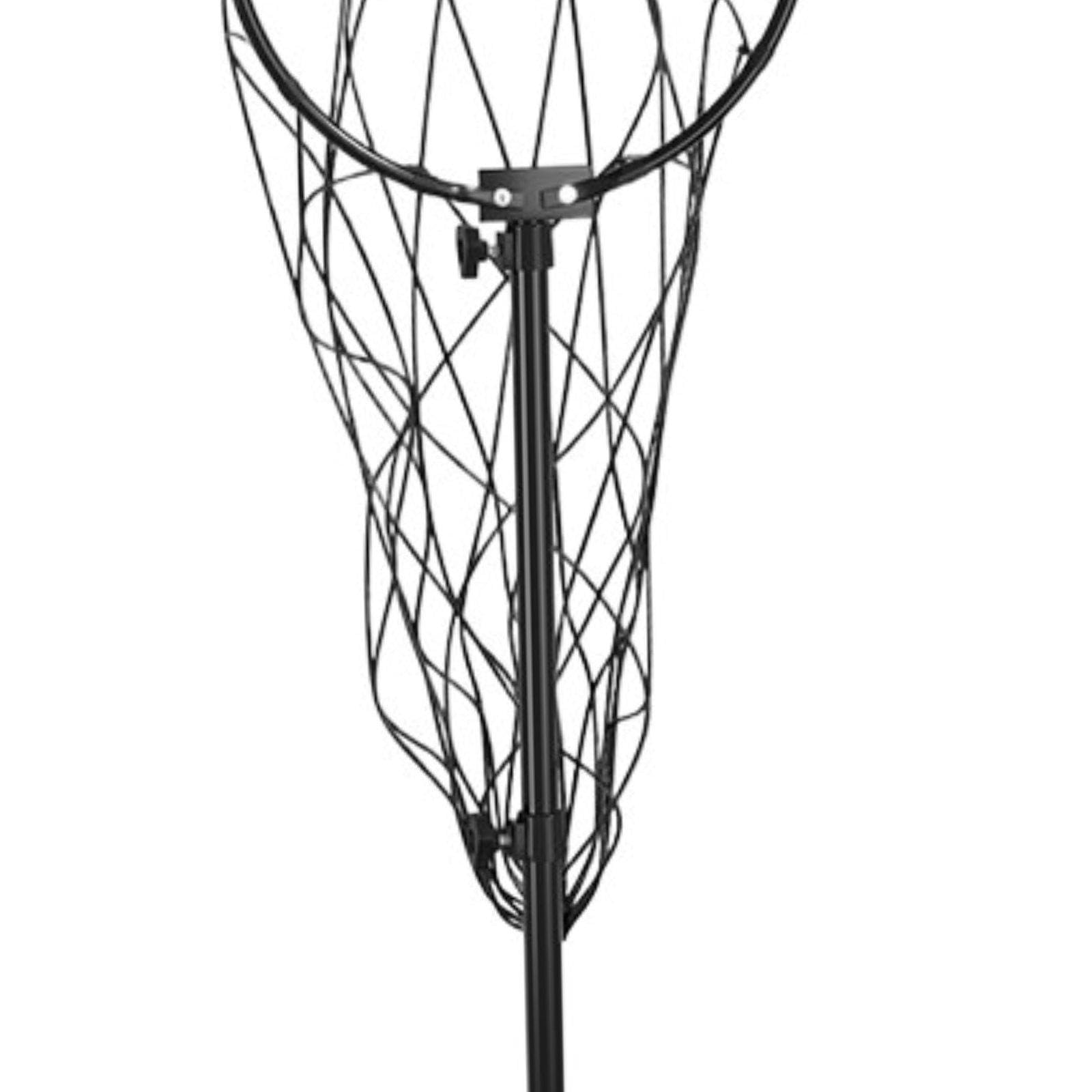 Cestino da Portatile per Allenamento in Giardino con Struttura in Metallo Resistente alla Ruggine, Nylon Multistrato E Supporto