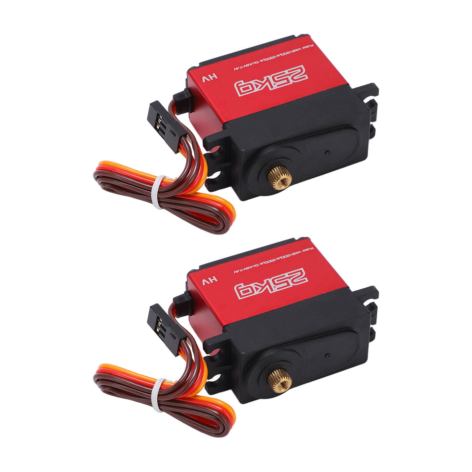 Servo digital de 25 kg con alto par de torsión y engranaje de dirección totalmente metálico, servo digital RC impermeable con brazo de servo de 25T para coches RC 1:10 1:8