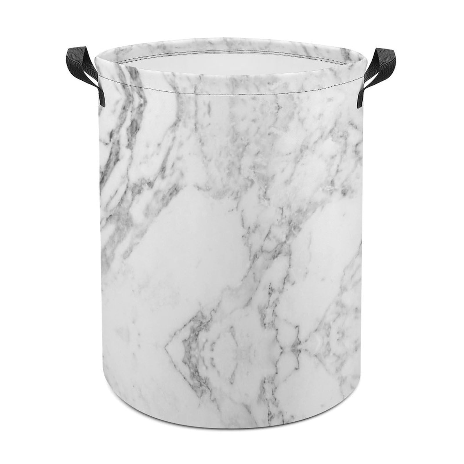 Wlntrophic Laundry Hamper, Light Marble Laundry Basket, Washing Basket with Handle