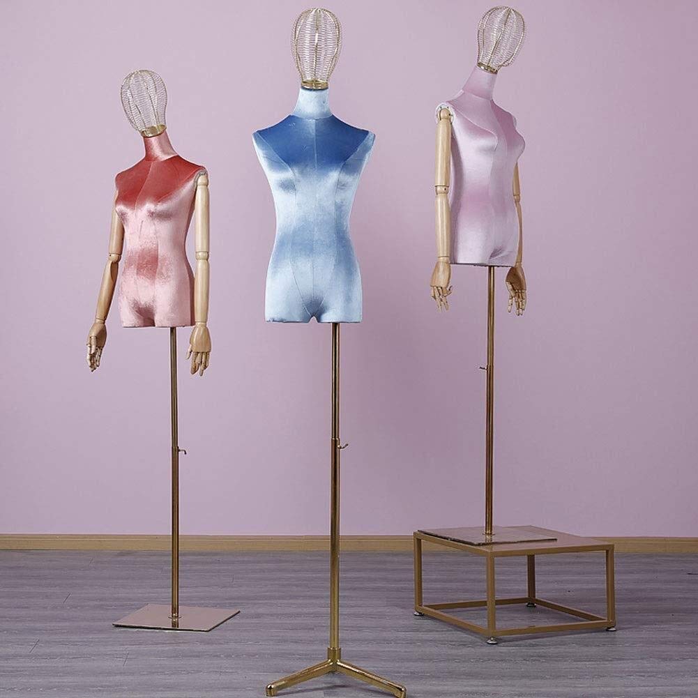 Maniquí de Sastre, maniquí de Costura, Torso de maniquí Femenino, Busto de maniquí de Costura Femenino con Base de Metal para exhibición de Ropa, Vestidos y Joyas, A