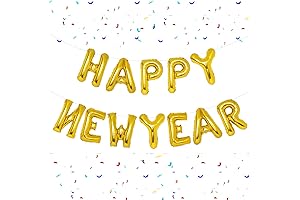 Gold Happy New Year Decorations 2024 Pack for New Year Party Favors NYE Backdrop