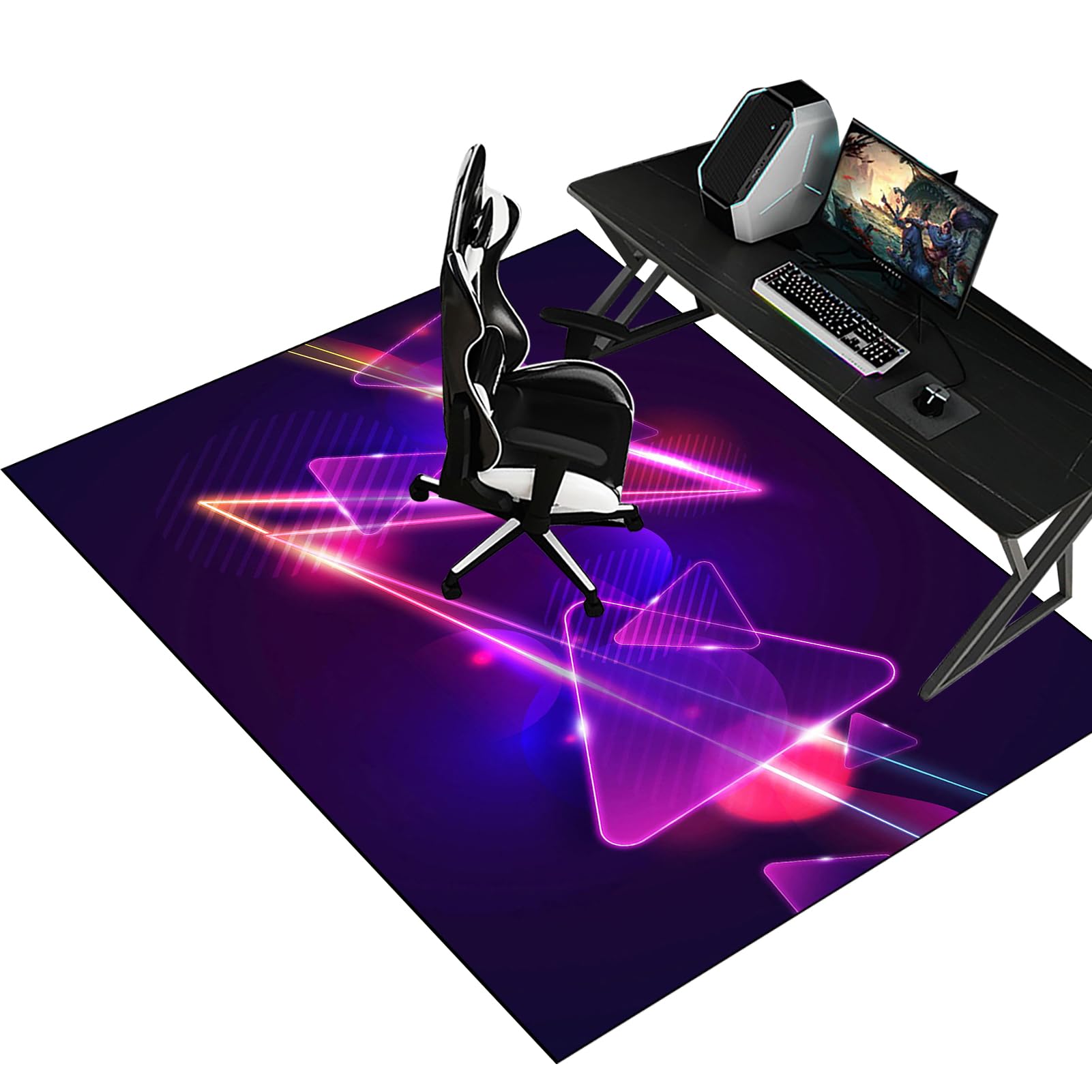 Office Chair Mat for Hardwood Floor Carpet Protector Chair Mat 100 x 120 cm Heavy Duty Gaming Chair Mat for Carpet Floors Multi-Purpose Computer Desk Chair Mat Large Chair Mat for Wooden Floors — image 1