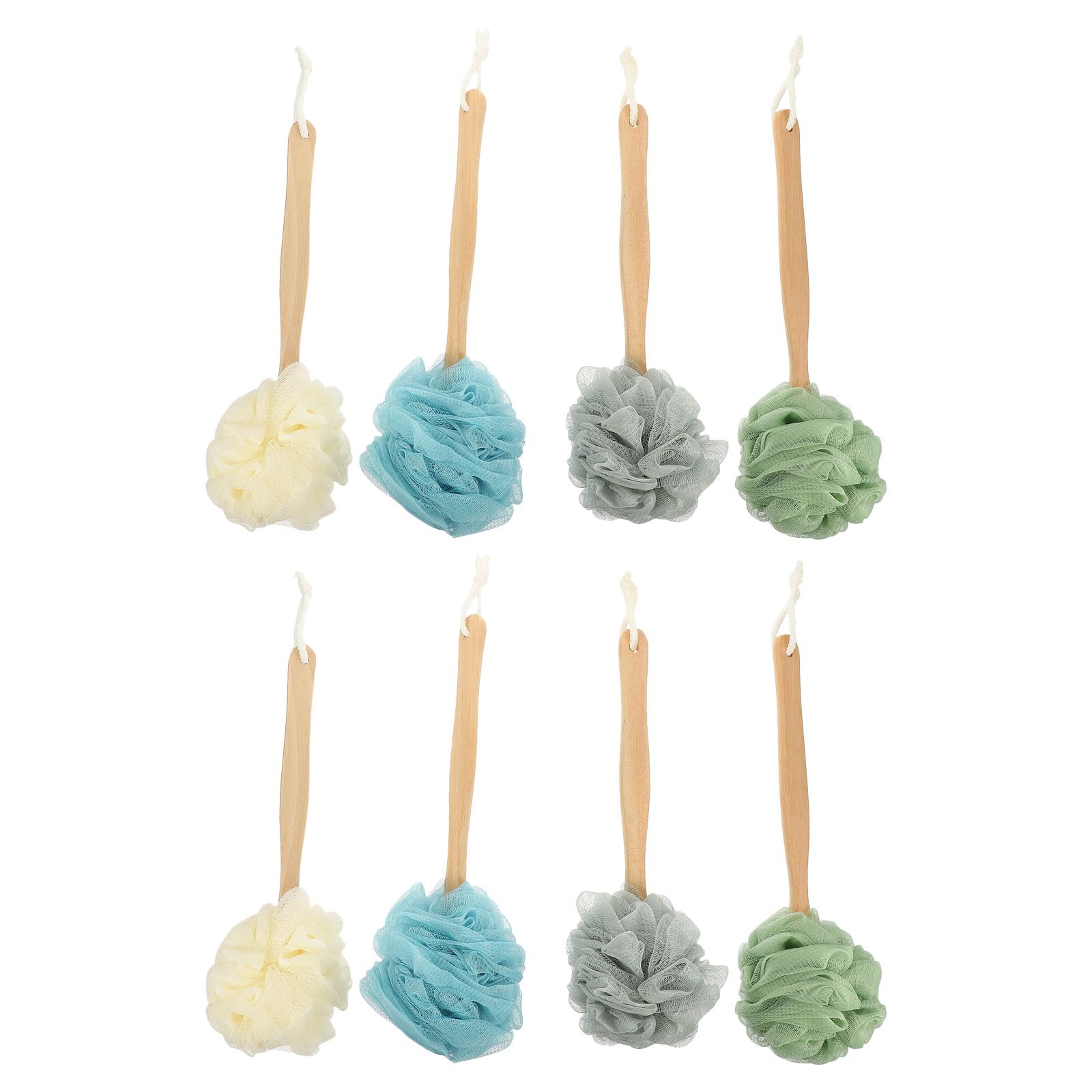 Abaodam 8pezzi Spazzola Esfoliante per Corpo Manico lungo Scrub per Doccia in Nylon Morbido Spazzola per Schiena da Bagno Manico Extra lungo Strumento per Scrub Corpo Detergente Schiena