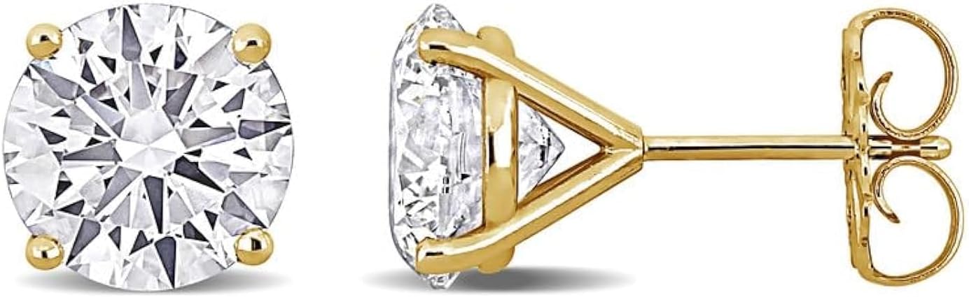 Lab-Grown Diamond Stud Earrings With Unique laser engraved Diamond ID, Set In Platinum, White Gold or Yellow Gold - D Color, VVS2 Clarity, IGI Certified Lab-Grown Diamonds - Available in 1 to 5 CTTW