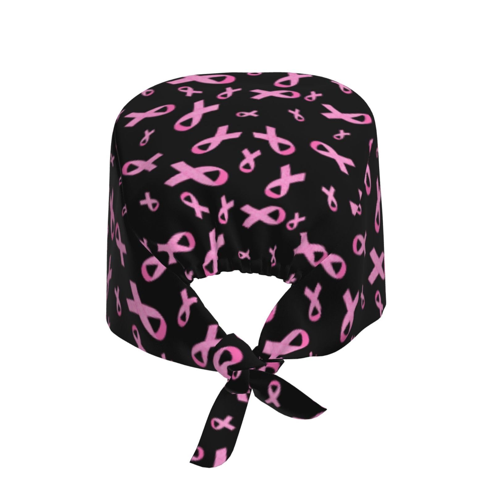 Buewutiry Scrub Caps Women Men Breast Cancer Awareness-A Working Surgical Nurse Dental Hats Ponytail Scrub Cap Black
