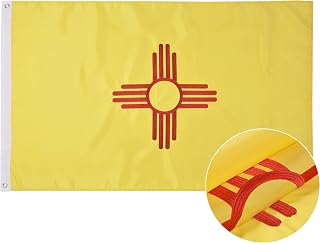 4x6 New Mexico Flag Outdoor Heavy Duty Embroidered Brass Grommets