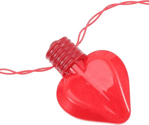 Miniatura 9 de Abaodam Collar de corazón intermitente con luz LED en forma de corazón, collar de bombilla de corazón para el día de San Valentín para fiesta,