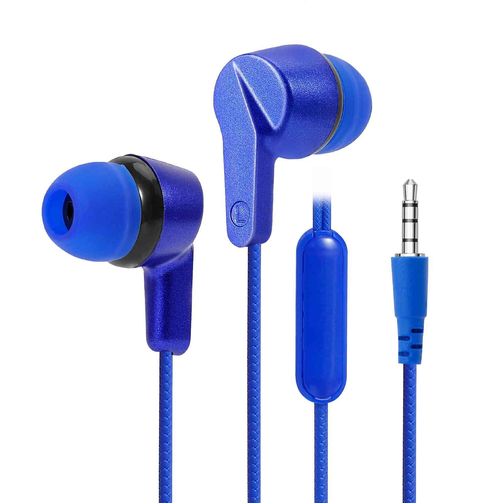 UrbanX R2 Wired in-Ear Headphones with Mic for TCL 10L with Tangle-Free Cord Noise Isolating Earphones Deep Bass