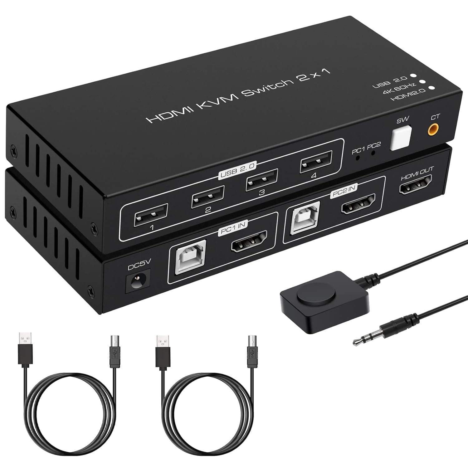 Amazon.co.jp: デュアルモニター HDMI KVM 切替器 2入力2出力 SW621 PC
