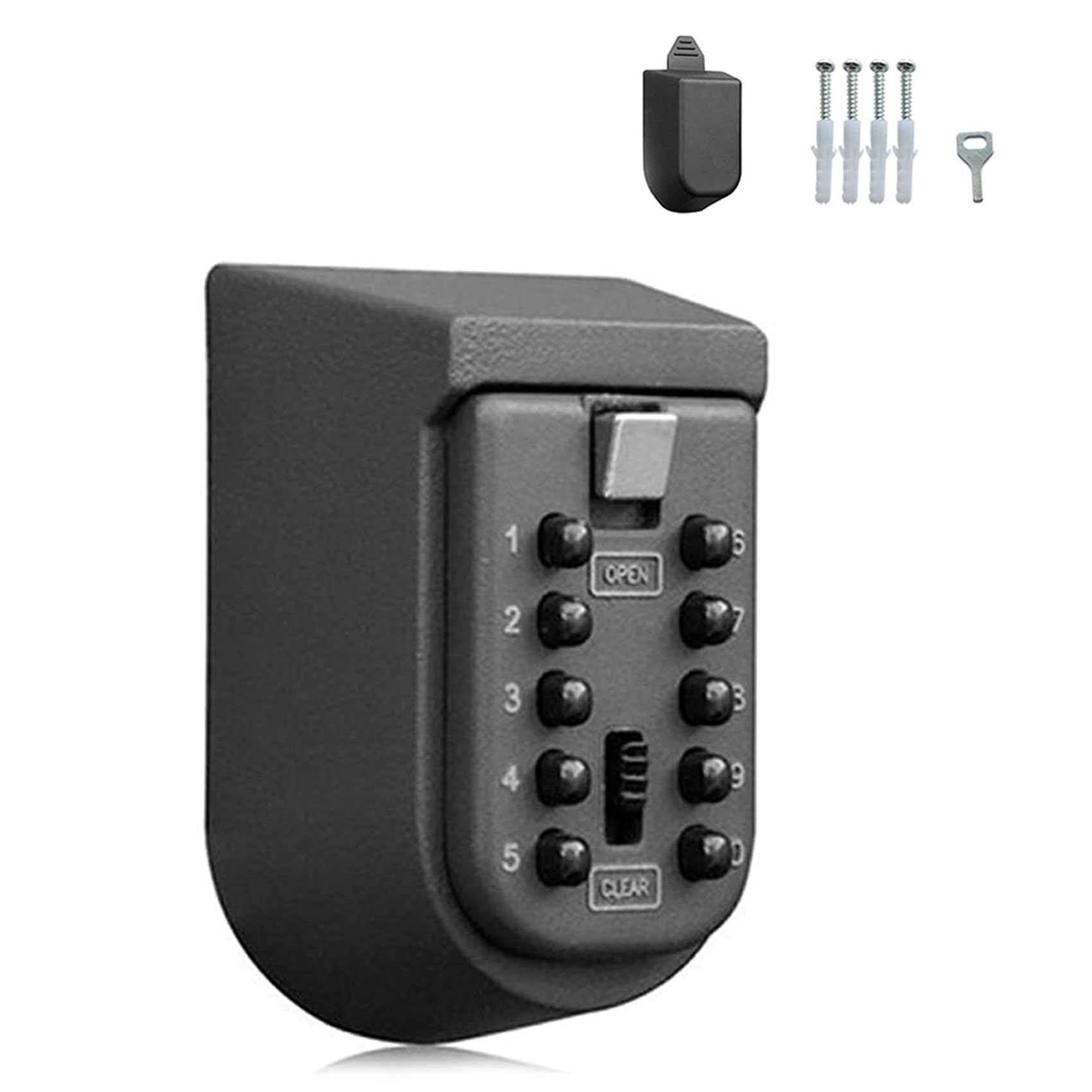 Wall-Mounted Key Safe for Home Use, 2-Pack with 10-Digit Lock