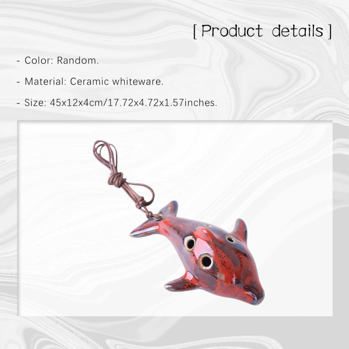 Totority Musical Tool 6 Hole Colorful Flute Ocarina Ceramic Easy to Play Perfect for Boys and Girls Random Color