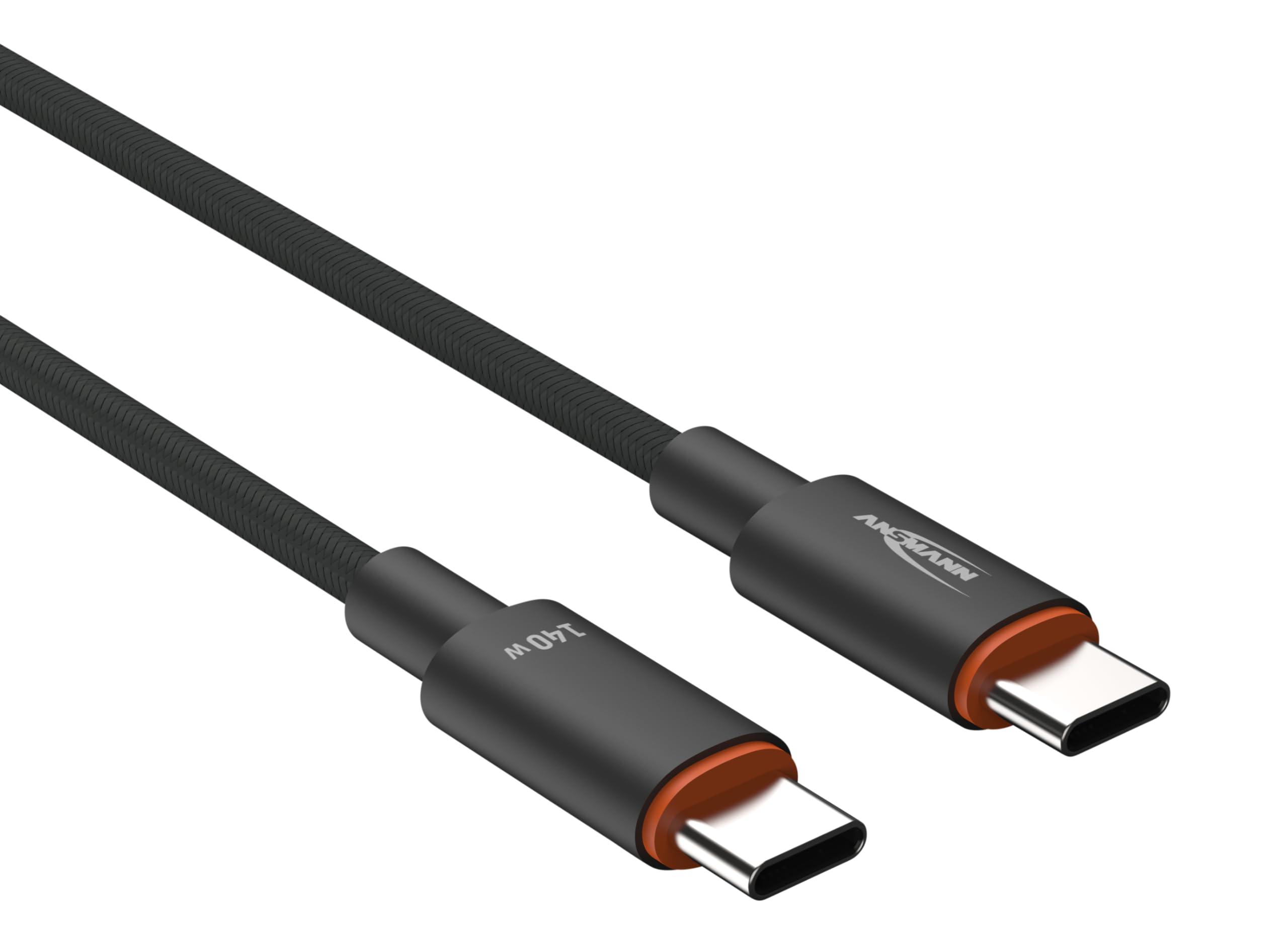 Ansmann 60cm USB Type C Charging Cable for Fast Charging of Smartphone, Tablet, Laptop, etc. with up to 140W Output/High Quality Cable for Office, Home Office, Gamer, Bedroom