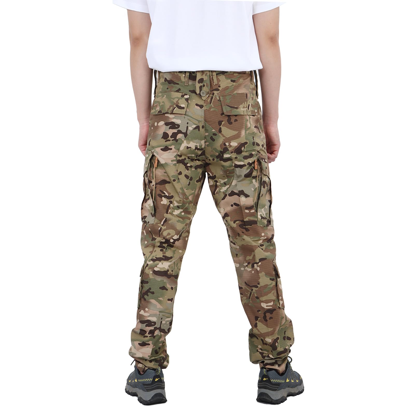 BWBIKE Pantaloni Cargo Tattici Uomo - Mimetico Militare Antistrappo - Pantaloni da Combattimento Impermeabili - Trekking, Caccia, Escursionismo & Uso Quotidiano