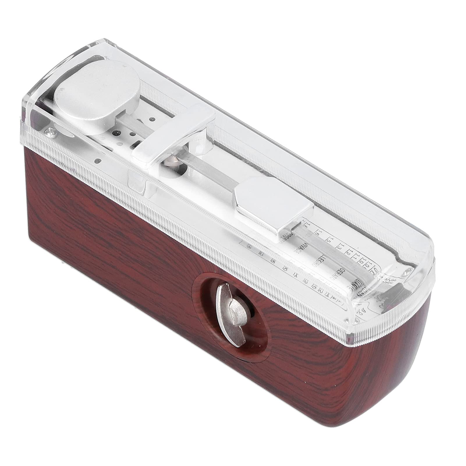 Mini Métronome Mécanique, Universel Portable Traditionnel pour Piano Ukeulele Guitare Violon (Vin rouge)