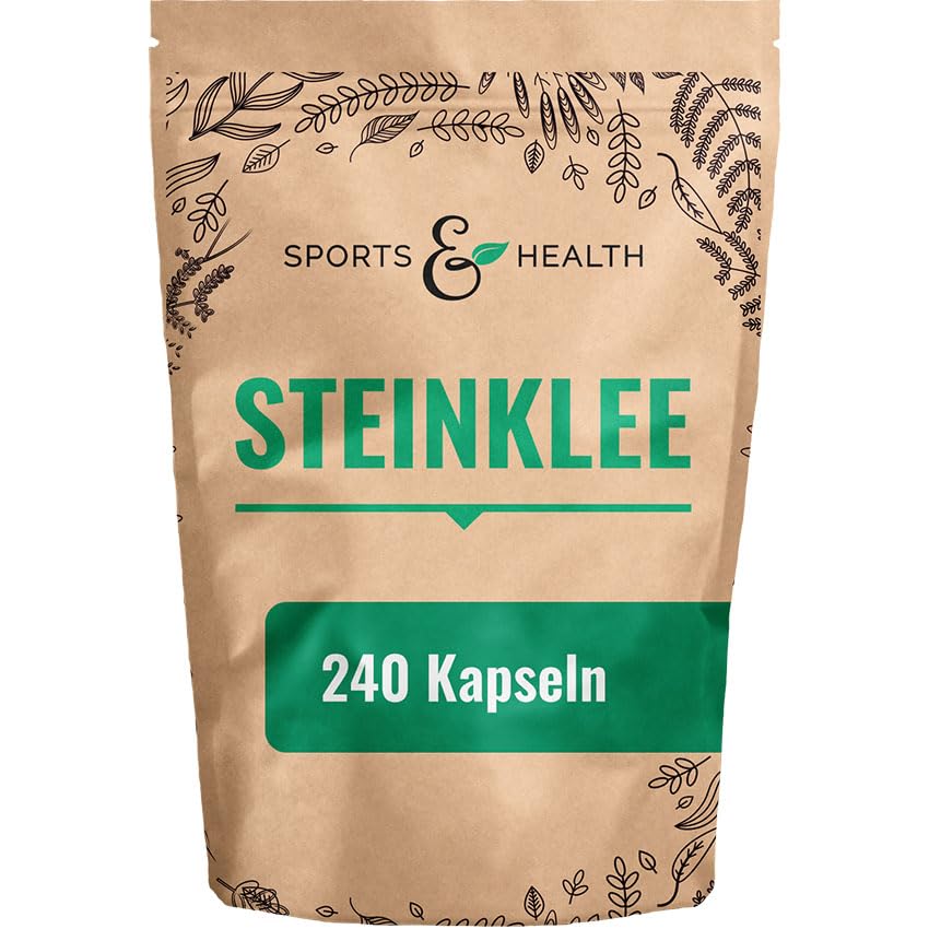 Steinklee Kapseln 240 Kapseln - Vegan - Frei von Zusatzstoffen 900 mg Steinkleekrautpulver pro Tagesdosierung - Steinklee Steinkleekrautpulver Melilotus Officinalis