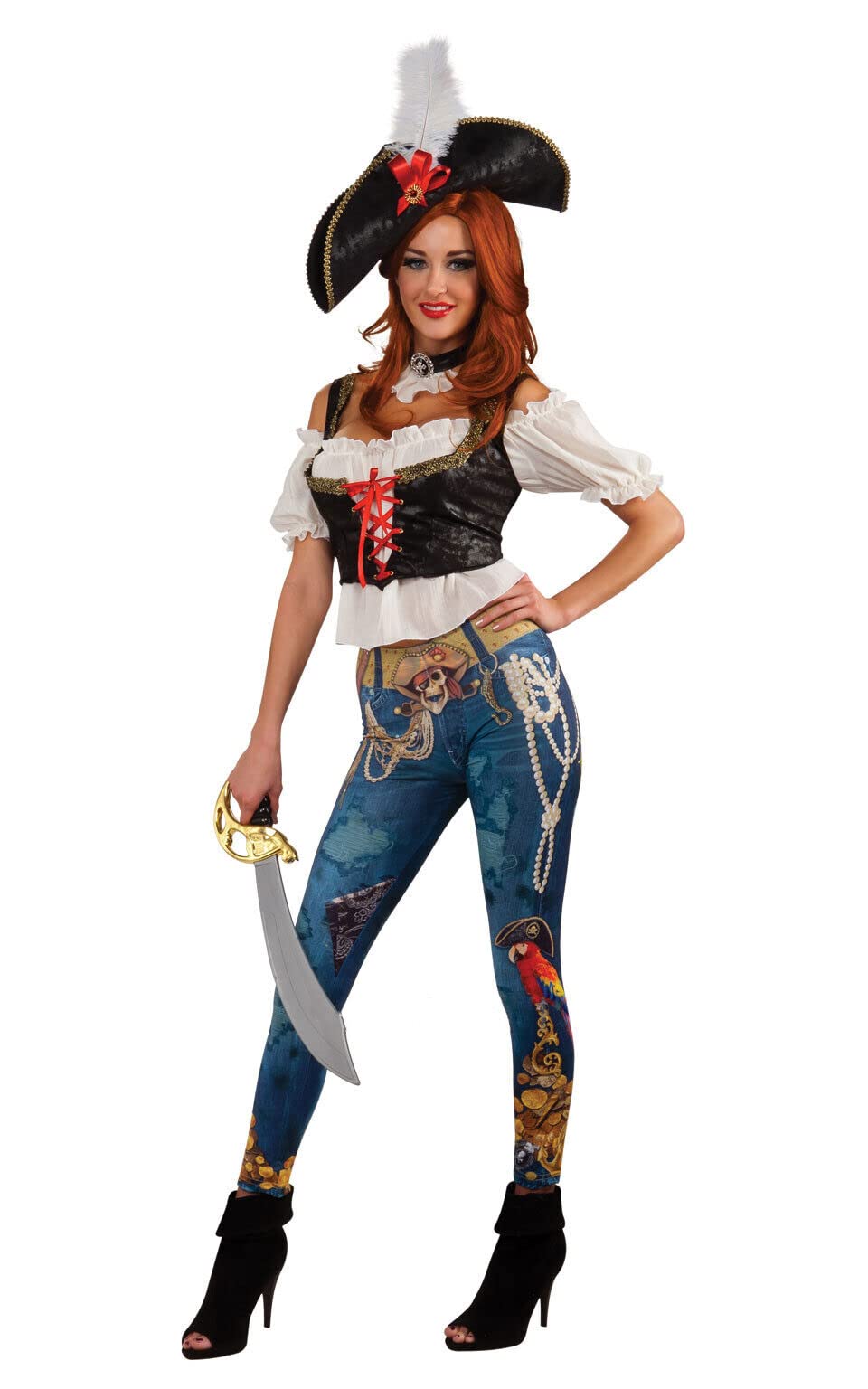 Womens Pirate Costume, Adults Fancy Dress Outfit, Ladies Party Wear Roleplay