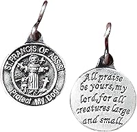 CBC Group St. Francis Pewter Dog Medal - Sacred Traditions Pet Tag, Patron Saint Protection for Pets