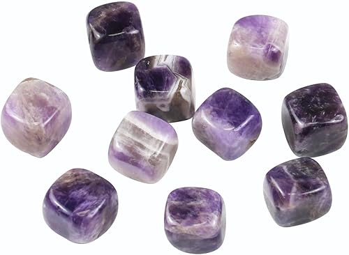 Miniatura 2 de 10 paquetes de piedras y cristales cuadrados pulidos de amatista natural, cristales y piedras curativas de cuarzo a granel para Wicca, Reiki,