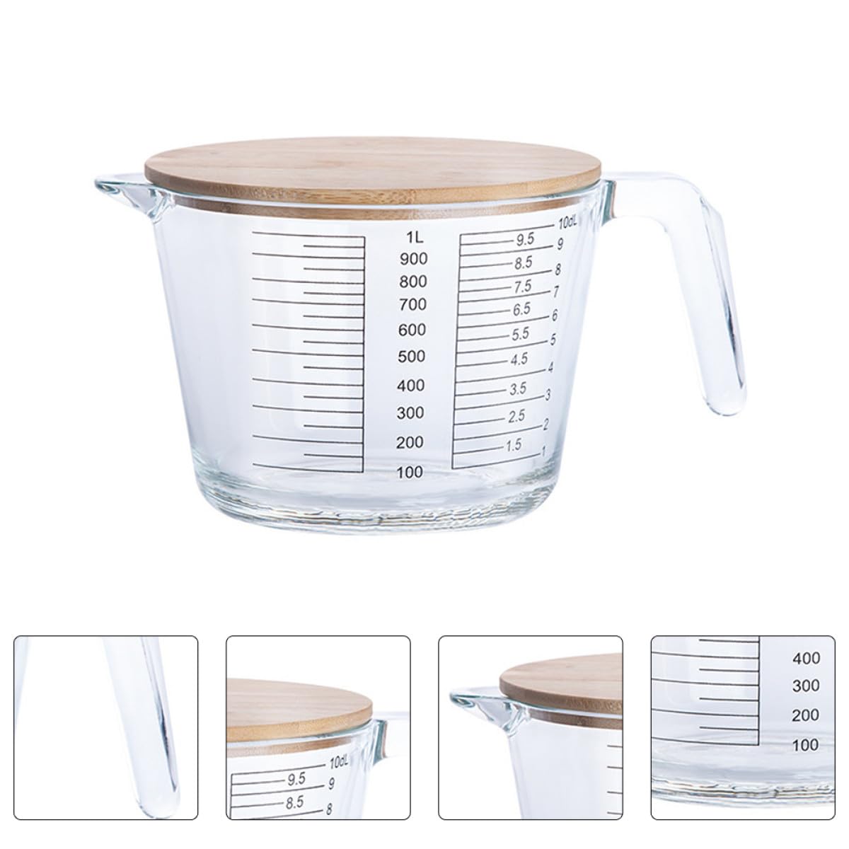 Vaso con Escala Precisa Resistente al Calor Medidor de Fácil de Limpiar para Líquidos y Adecuado para Cocina y Repostería